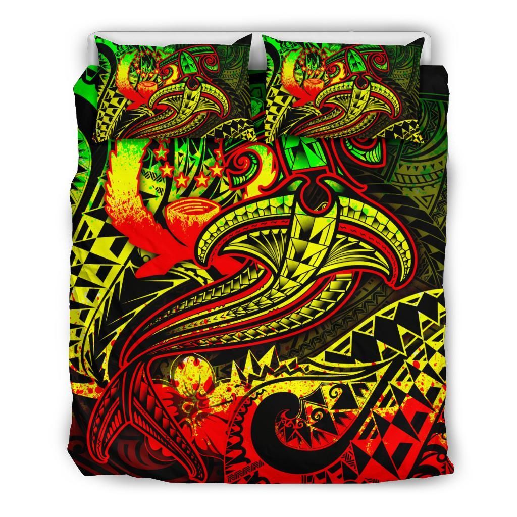 Pohnpei Bedding Set - Reggae Shark Polynesian Tattoo