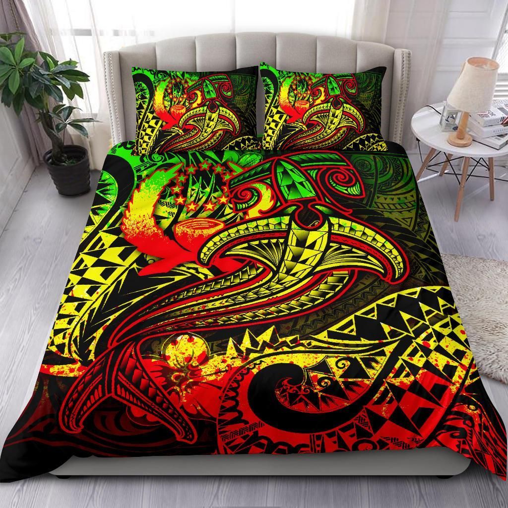 Pohnpei Bedding Set - Reggae Shark Polynesian Tattoo