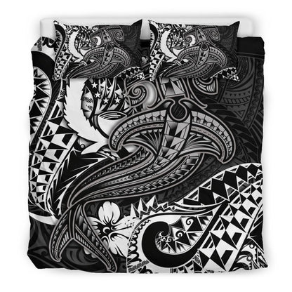 Pohnpei Bedding Set - White Shark Polynesian Tattoo