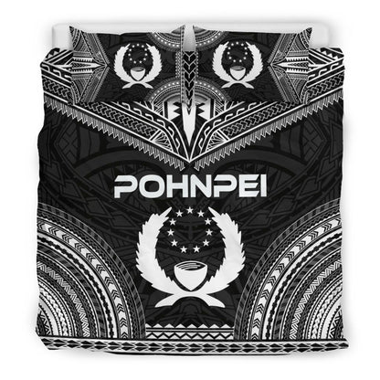 Pohnpei Polynesian Chief Duvet Cover Set - Black Version