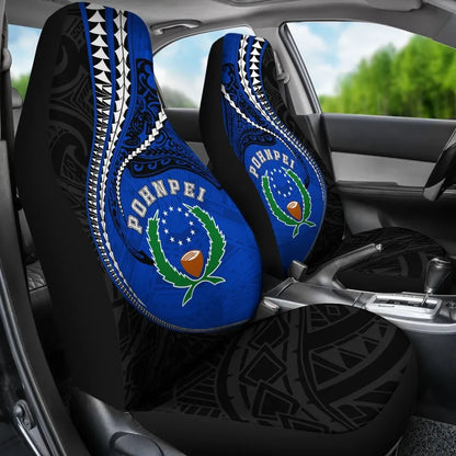 Pohnpei Car Seat Cover Kanaloa Tatau (Black)