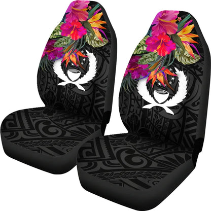 Pohnpei Car Seat Covers - Polynesian Hibiscus Pattern