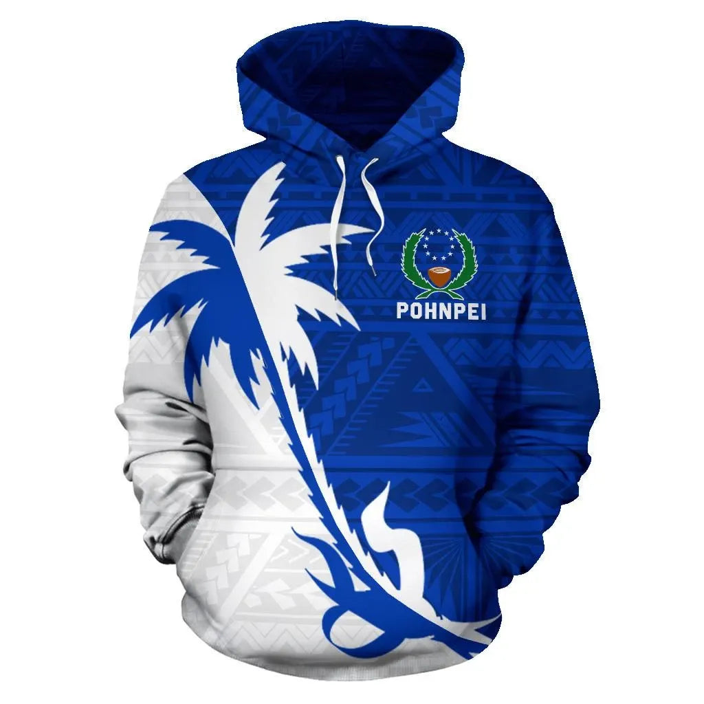 Pohnpei Hoodie - Pohnpei Flag Coconut Tree