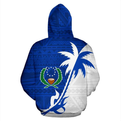 Pohnpei Hoodie - Pohnpei Flag Coconut Tree