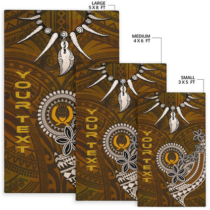 Pohnpei Custom Personalised Area Rugs - Polynesian Boar Tusk