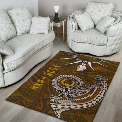 Pohnpei Custom Personalised Area Rugs - Polynesian Boar Tusk