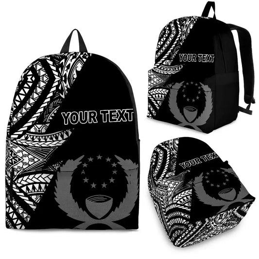 Pohnpei Custom Personalised Backpack Flash Black