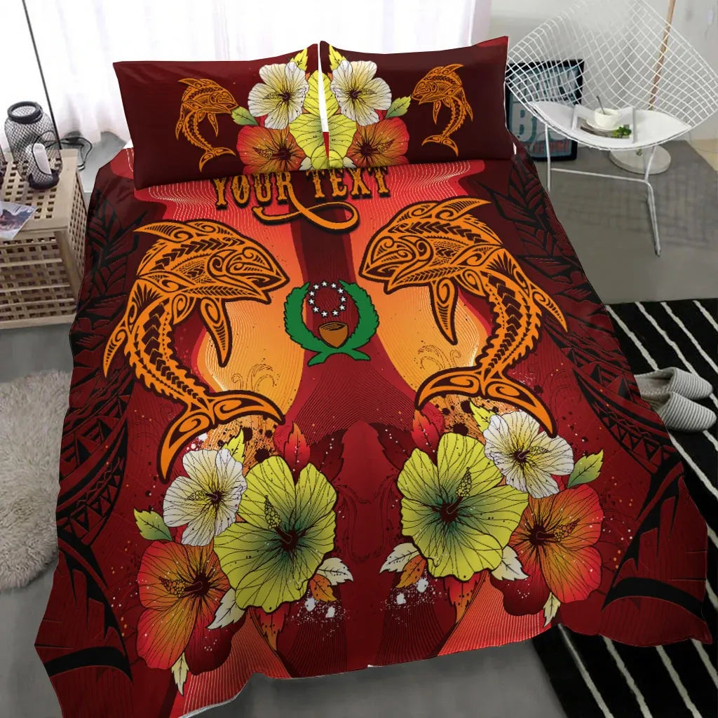 Pohnpei Custom Personalised Bedding Sets - Tribal Tuna Fish