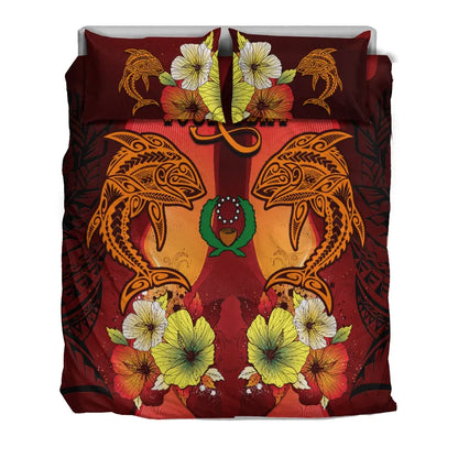 Pohnpei Custom Personalised Bedding Sets - Tribal Tuna Fish