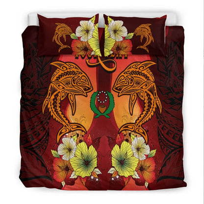 Pohnpei Custom Personalised Bedding Sets - Tribal Tuna Fish
