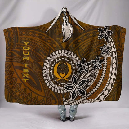 Pohnpei Custom Personalised Hooded Blankets - Polynesian Boar Tusk