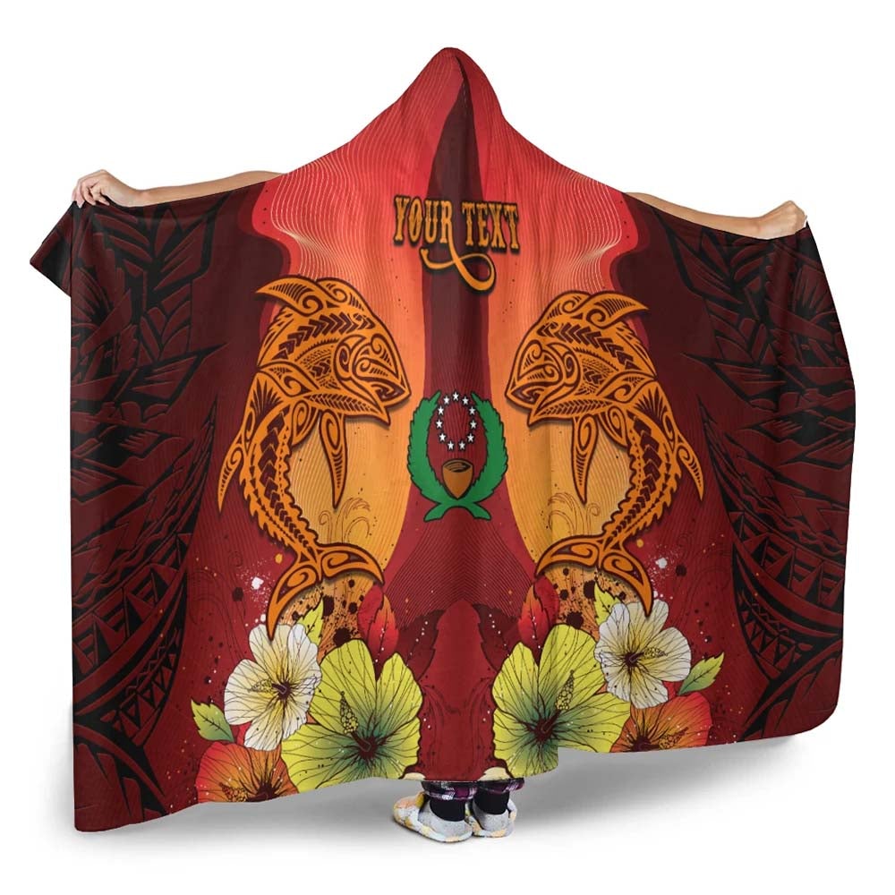 Pohnpei Custom Personalised Hooded Blankets - Tribal Tuna Fish