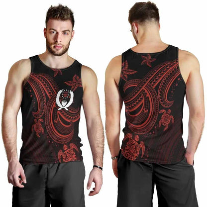 Pohnpei Custom Personalised Men Tank Top - Red Turtle