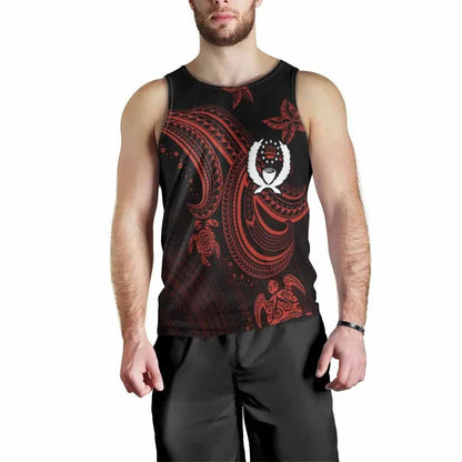 Pohnpei Custom Personalised Men Tank Top - Red Turtle