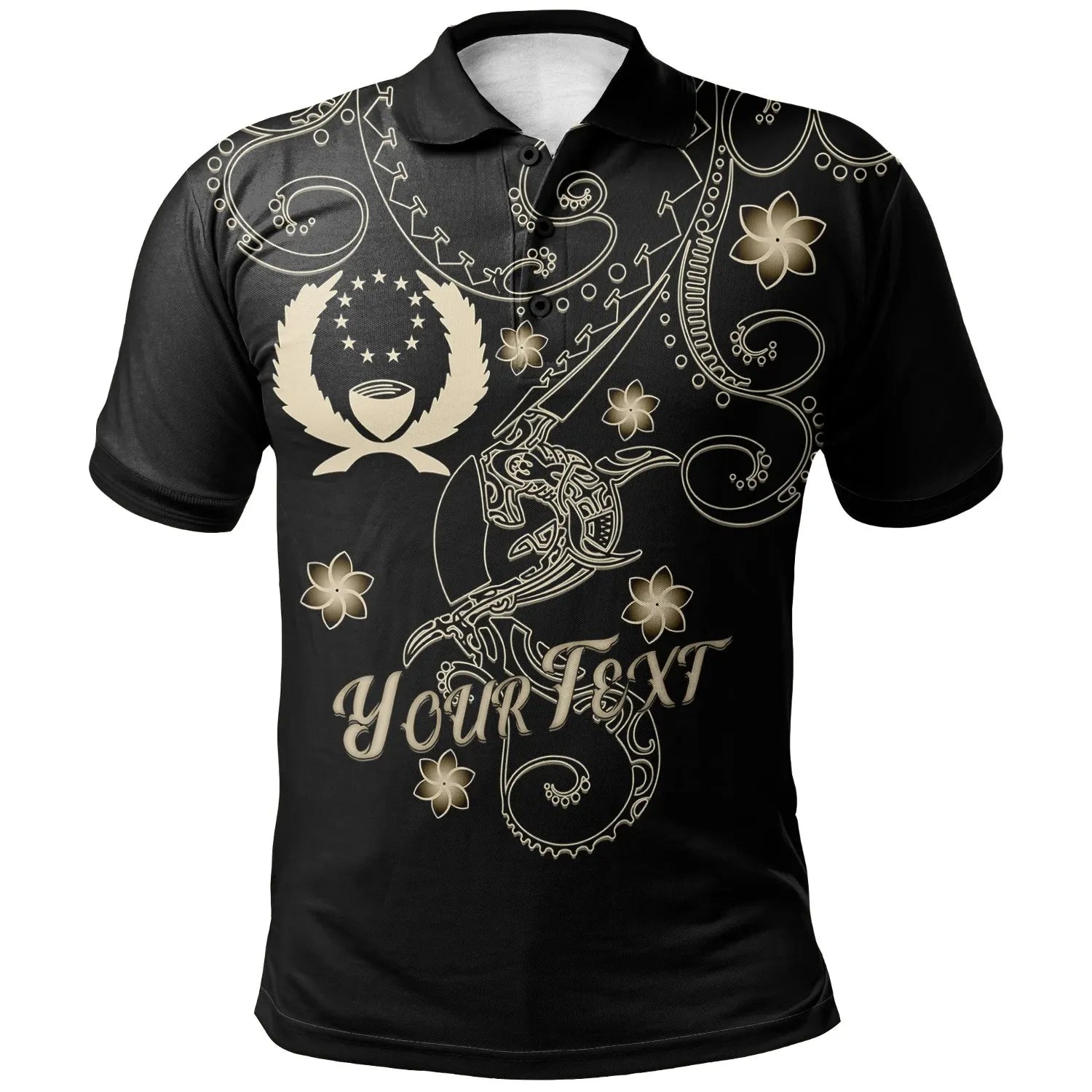 Pohnpei Custom Personalised Polo Shirt - Pohnpei Sea Life