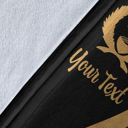 Pohnpei Custom Personalised Premium Blanket - Gold Polynesian Tentacle Tribal Pattern