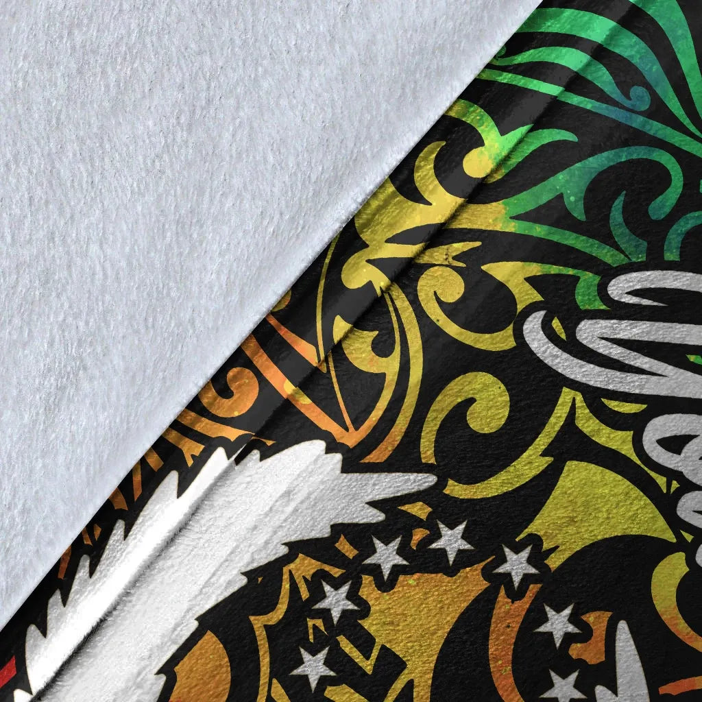 Pohnpei Custom Personalised Premium Blanket - Rainbow Polynesian Pattern