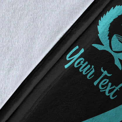 Pohnpei Custom Personalised Premium Blanket - Turquoise Polynesian Tentacle Tribal Pattern