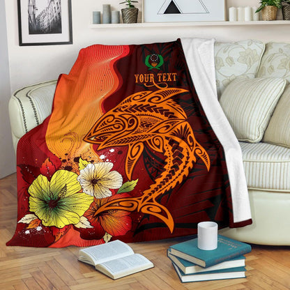 Pohnpei Custom Personalised Premium Blankets - Tribal Tuna Fish