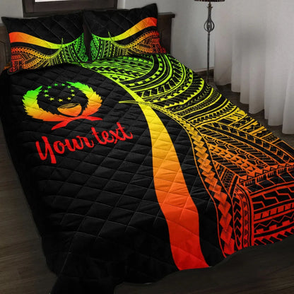 Pohnpei Custom Personalised Quilt Bed Set - Reggae Polynesian Tentacle Tribal Pattern