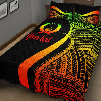Pohnpei Custom Personalised Quilt Bed Set - Reggae Polynesian Tentacle Tribal Pattern
