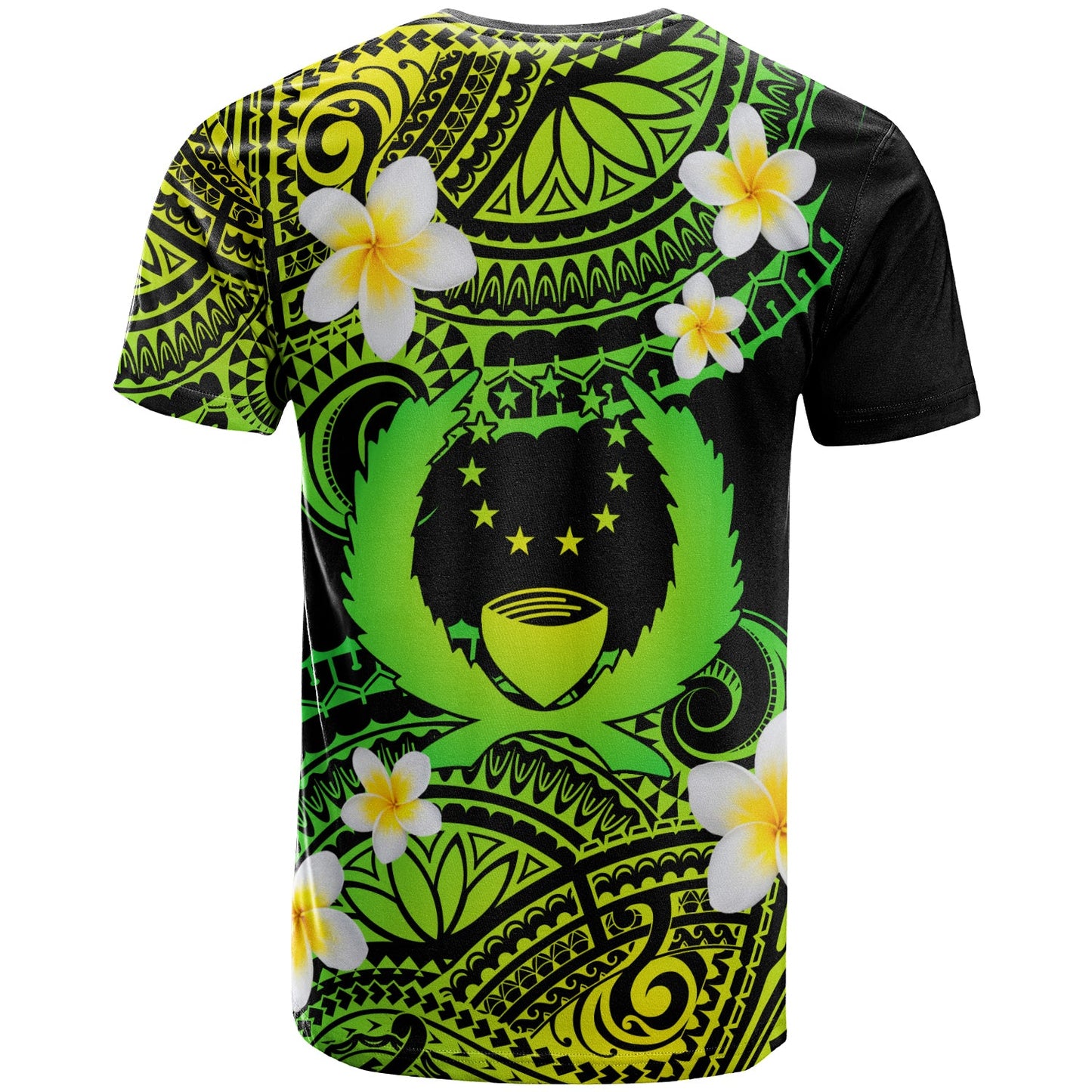 Pohnpei Custom Personalised T-Shirt - Plumeria Polynesian Vibe Green