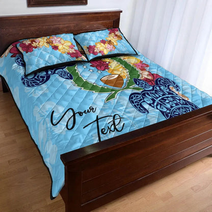 Pohnpei Custom Personalised Quilt Bed Set - Tropical Style