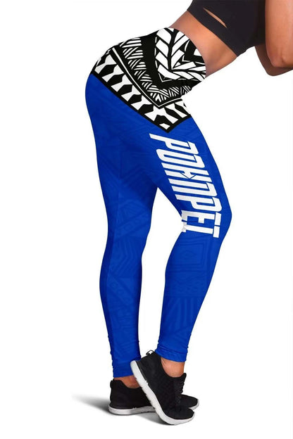 Pohnpei Flag Legging Micronesian Pattern