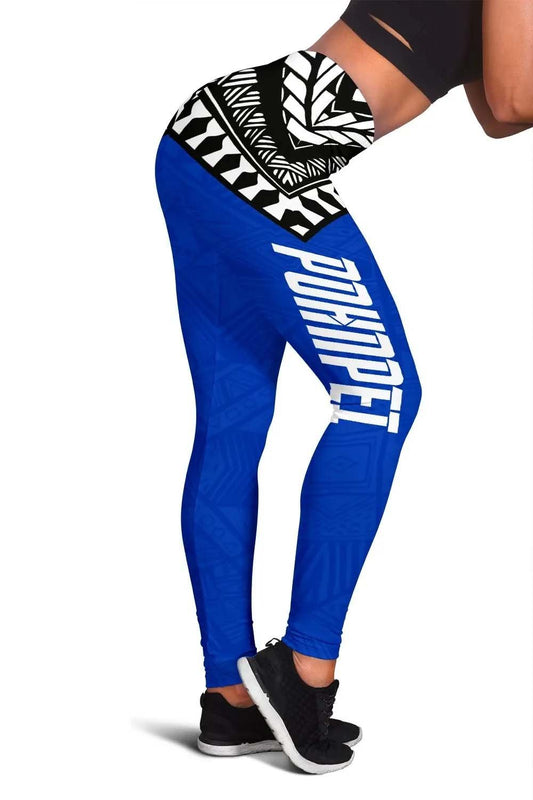 Pohnpei Flag Legging Micronesian Pattern