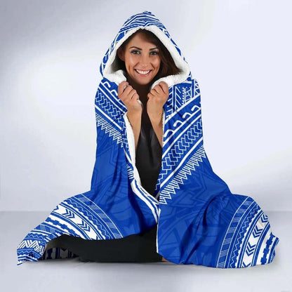 Pohnpei Flag Polynesian Chief Hooded Blanket