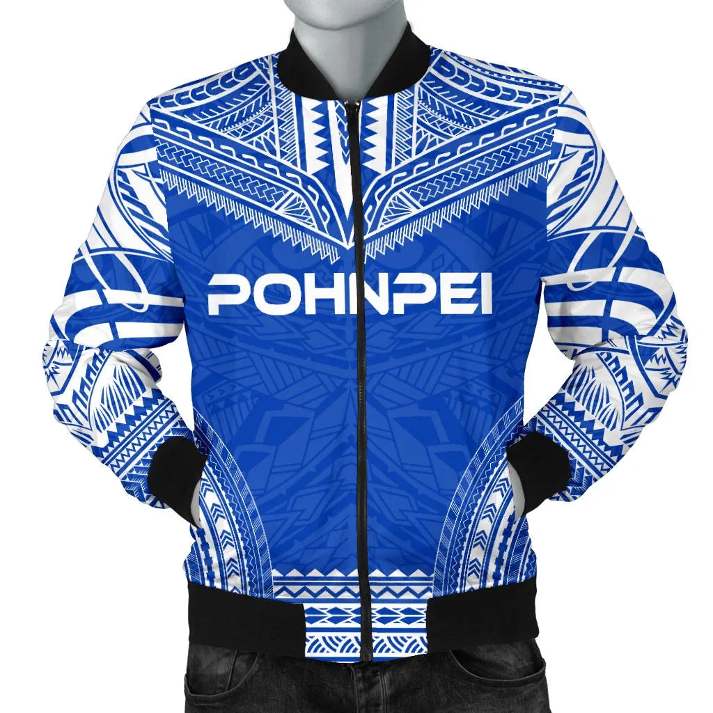 Pohnpei Flag Polynesian Chief Bomber Jacket