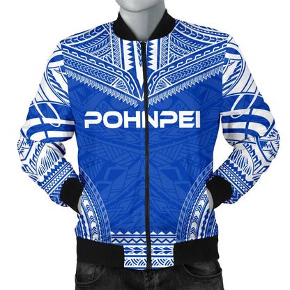 Pohnpei Flag Polynesian Chief Bomber Jacket