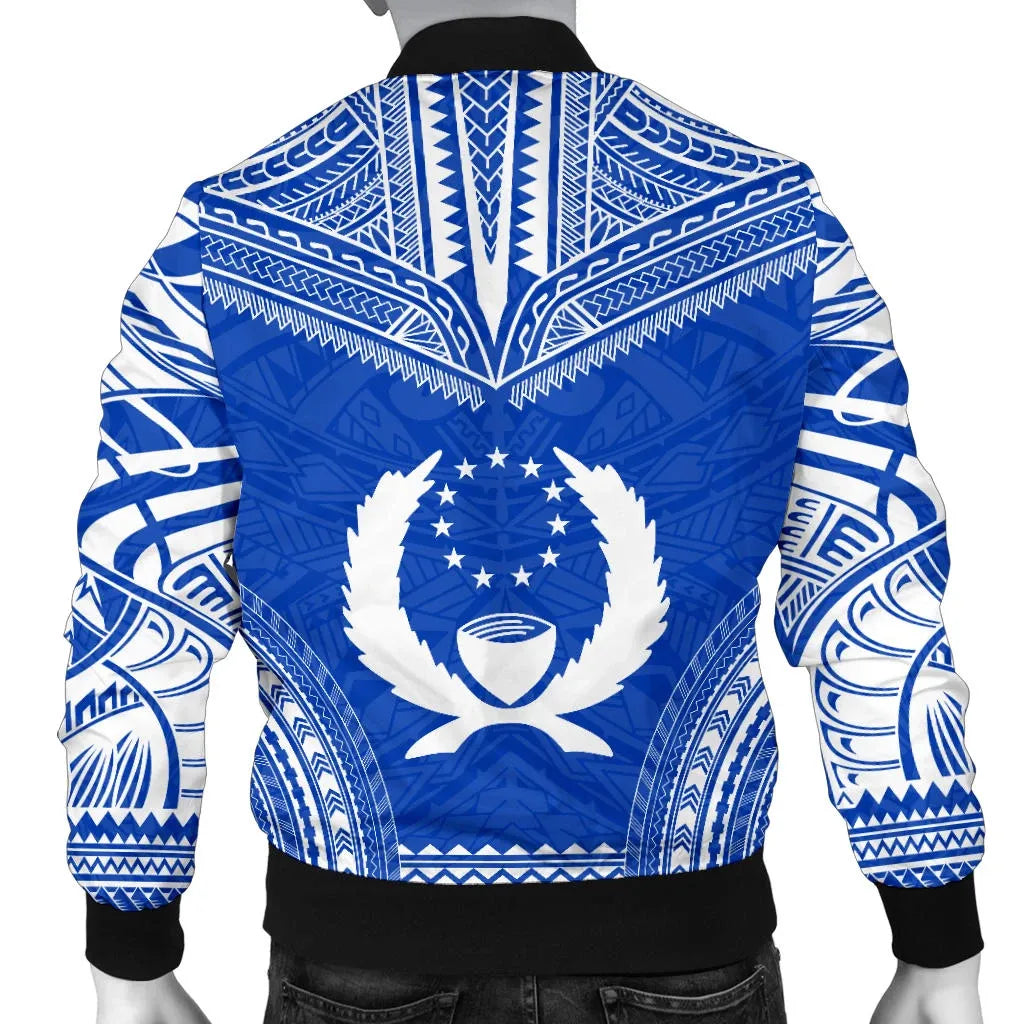 Pohnpei Flag Polynesian Chief Bomber Jacket