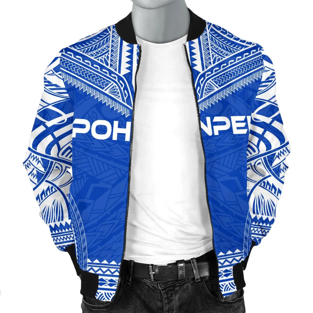 Pohnpei Flag Polynesian Chief Bomber Jacket