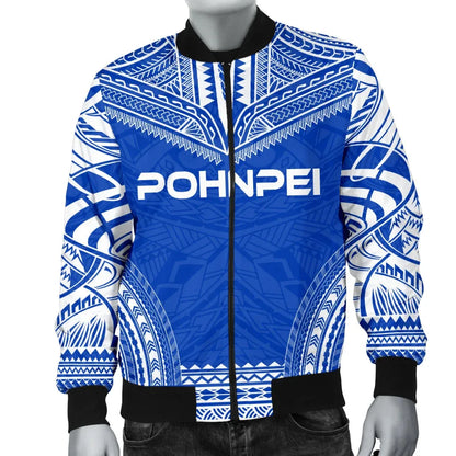 Pohnpei Flag Polynesian Chief Bomber Jacket