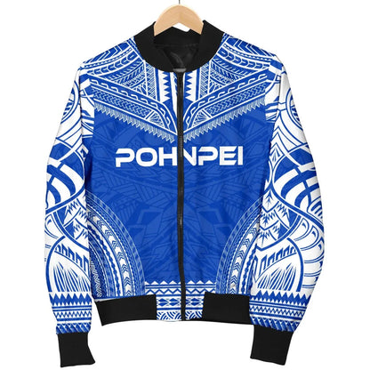 Pohnpei Flag Polynesian Chief Bomber Jacket