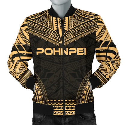 Pohnpei Polynesian Chief Bomber Jacket - Gold Version
