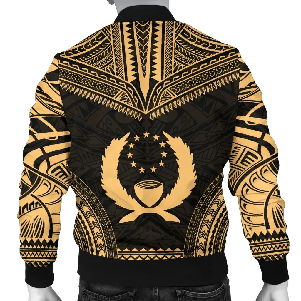 Pohnpei Polynesian Chief Bomber Jacket - Gold Version