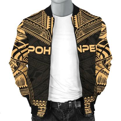 Pohnpei Polynesian Chief Bomber Jacket - Gold Version