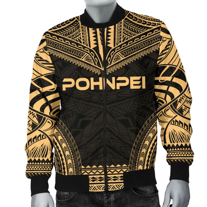 Pohnpei Polynesian Chief Bomber Jacket - Gold Version