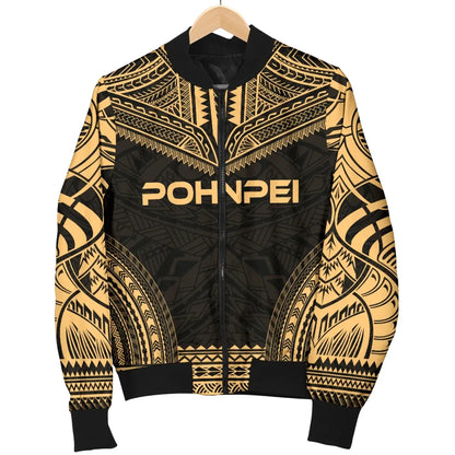 Pohnpei Polynesian Chief Bomber Jacket - Gold Version