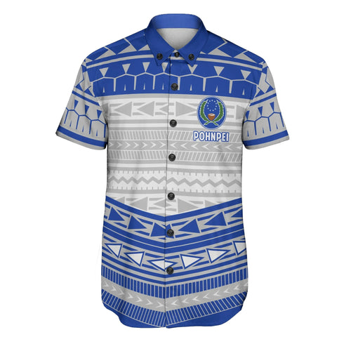 Pohnpei Short Sleeve Shirt Polynesian Pattern