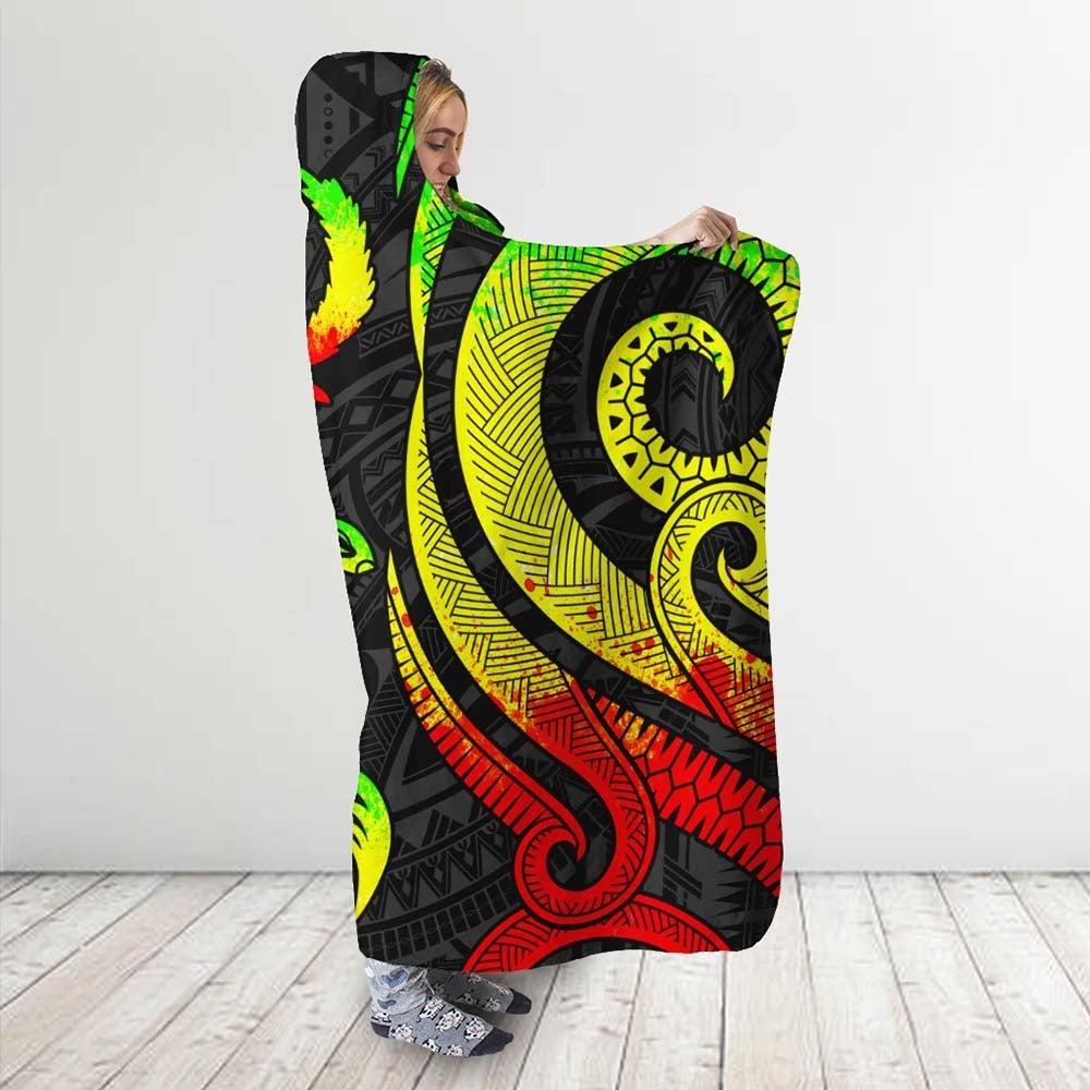 Pohnpei Hooded Blanket - Reggae Tentacle Turtle