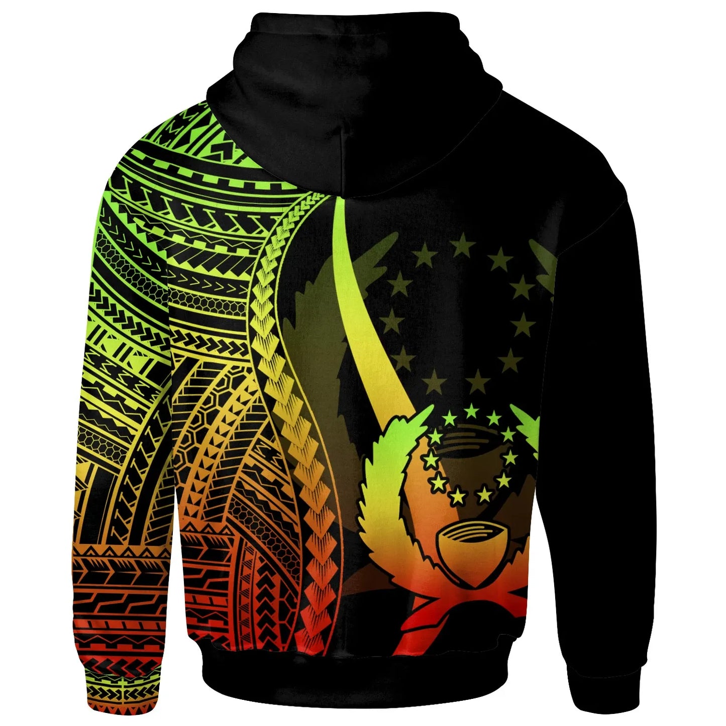 Pohnpei Hoodie Reggae - Tentacle Tribal Pattern