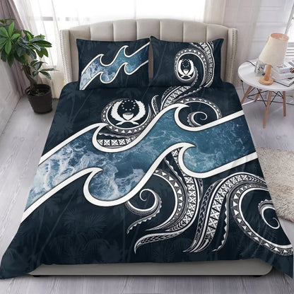 Pohnpei Islands Polynesian Bedding Set - Ocean Style