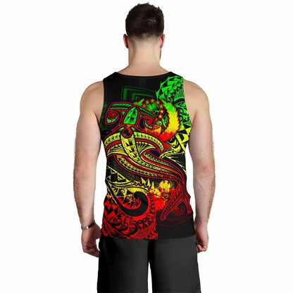 Pohnpei Men Tank Top - Reggae Shark Polynesian Tattoo