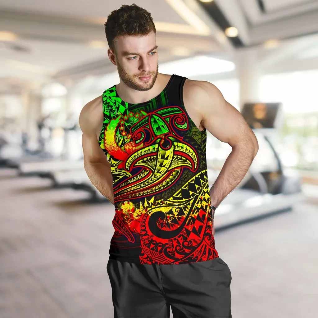 Pohnpei Men Tank Top - Reggae Shark Polynesian Tattoo