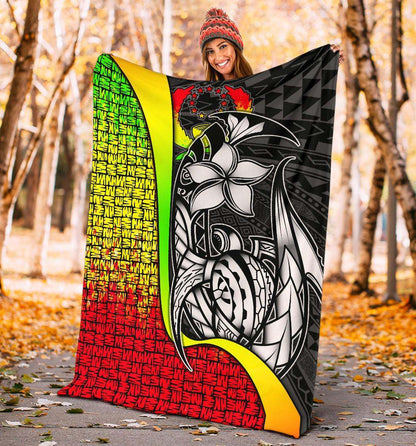 Pohnpei Micronesia Premium Blanket Reggae - Turtle With Hook