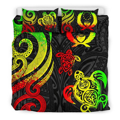 Pohnpei Micronesian Bedding Set - Reggae Tentacle Turtle