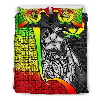 Pohnpei Micronesian Bedding Set Reggae - Turtle With Hook
